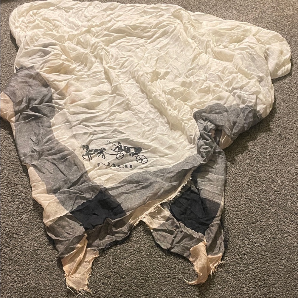 Coach cream black pink Gray Scarf wrap